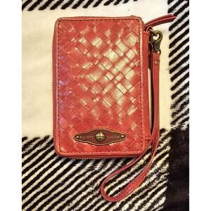 Elliott Lucca Red Cross Pattern Leather Wallet